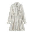 Sadie Mini Shirt Dress - WHITE