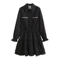 Sadie Mini Shirt Dress - BLACK