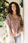 Winnie V Neck Sweater - BROWN