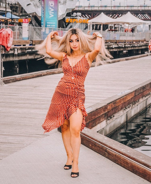 Dotty Dress - RUST