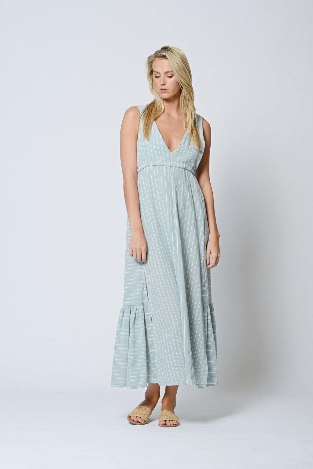 Day Light Maxi Dress - DarkSeaGreen