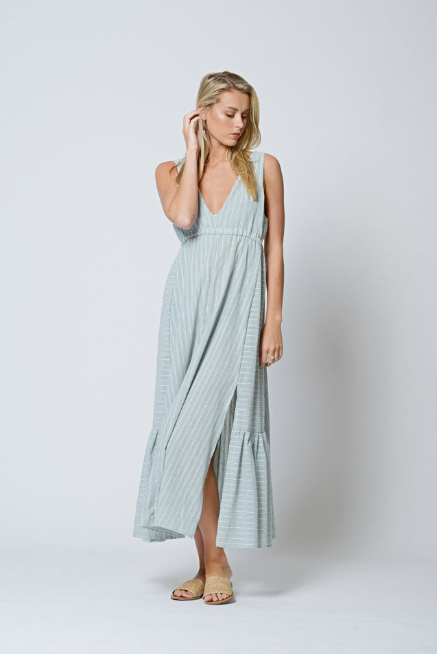 Day Light Maxi Dress - DarkSeaGreen