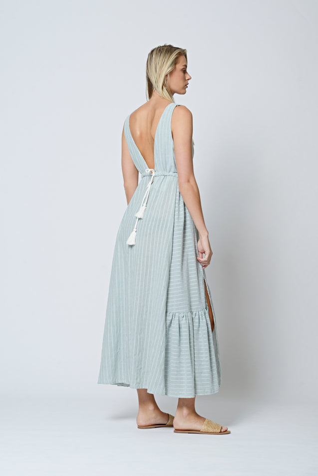 Day Light Maxi Dress - DarkSeaGreen