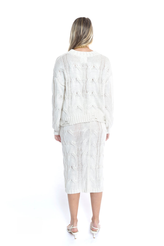 Folley Knit Skirt - CREAM