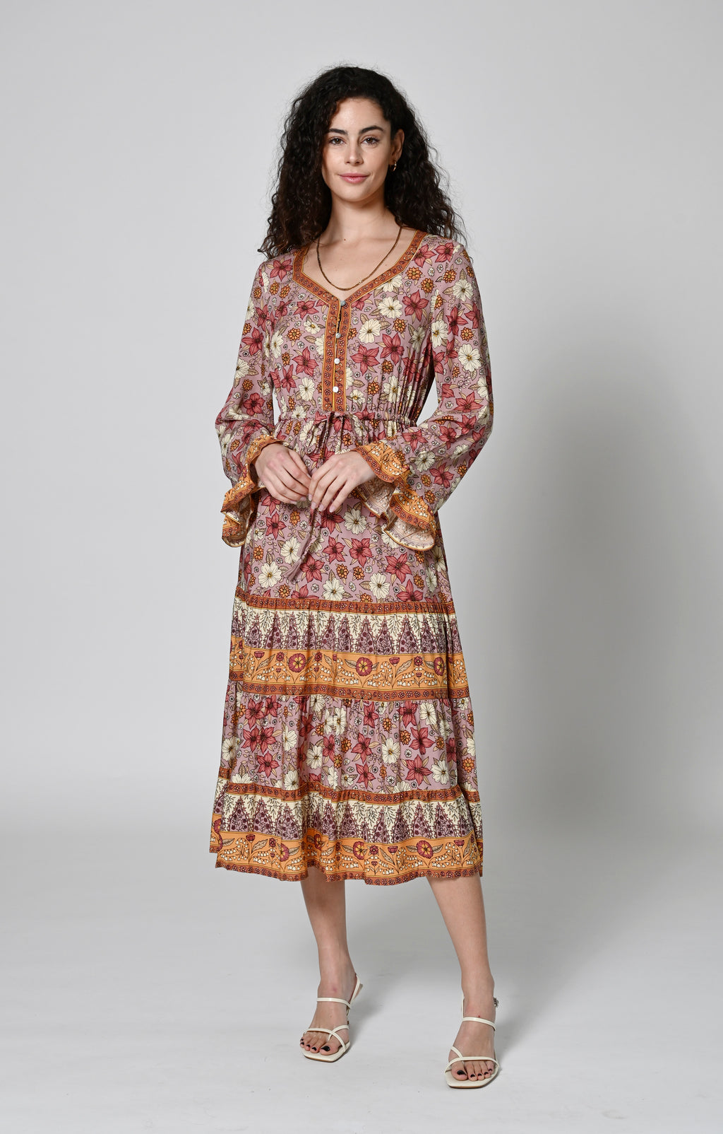 Field Of Gold Dress - PLUM