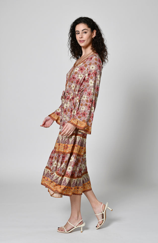 Field Of Gold Dress - PLUM