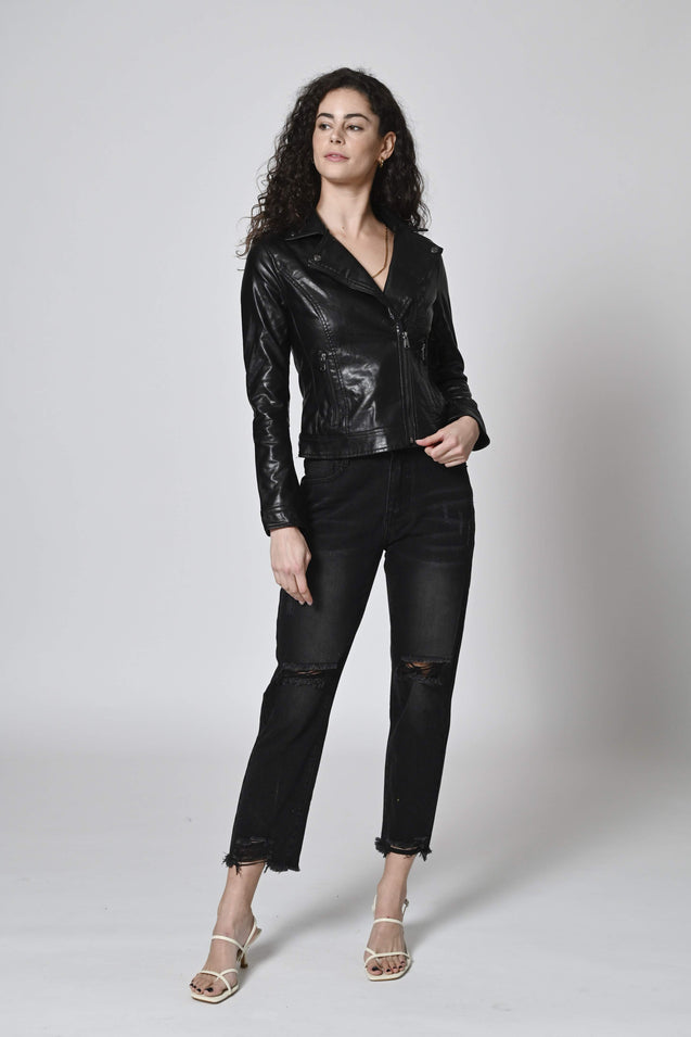 Leather Jacket - BLACK