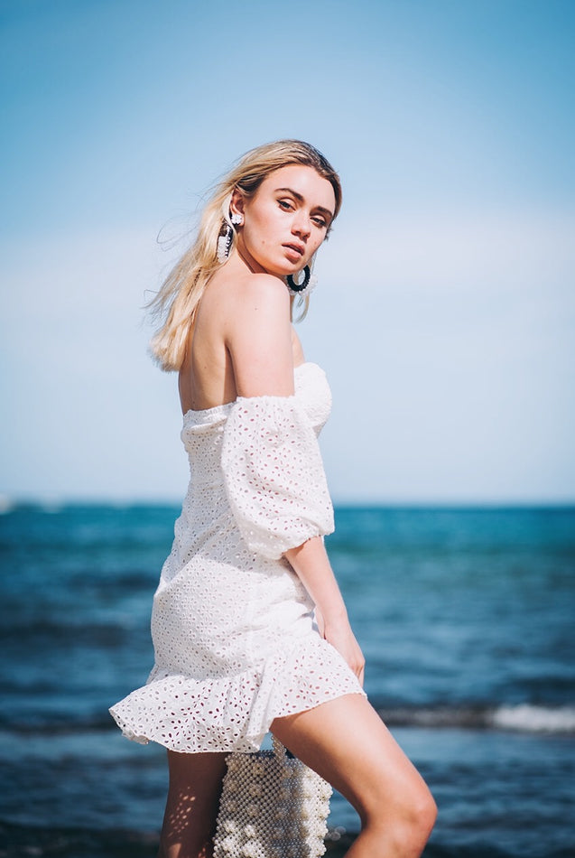Sunshine Cocktail Dress - STARK WHITE