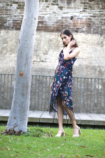 Fell In Tassel Dream Dress - BLACK