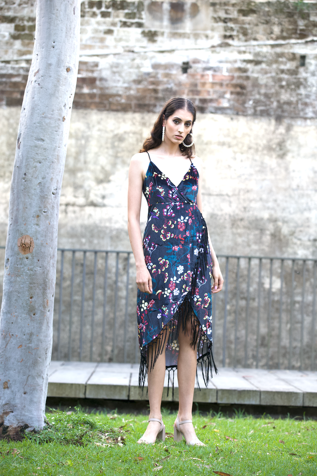 Fell In Tassel Dream Dress - BLACK