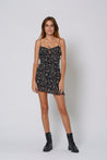 Gold Diggers Strap Dress - BLACK FLORAL