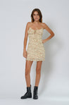 Gold Diggers Strap Dress - NUDE FLORAL