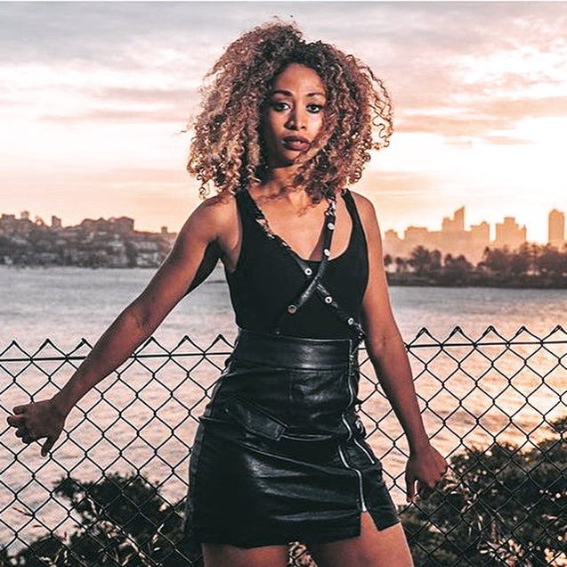 RocknRoll Leather High-waist Mini Skirt