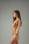 Baby Brow Shirt Dress - SAND