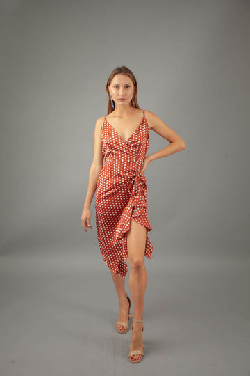 Dotty Dress - RUST