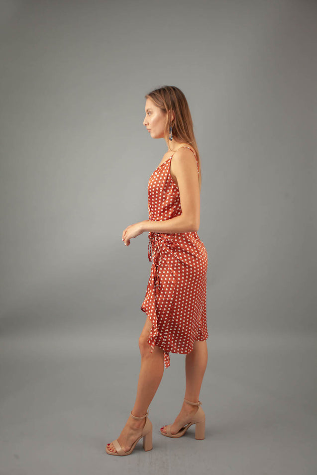 Dotty Dress - RUST