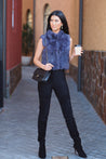 Baby Doll Crop Fur Vest - ASH