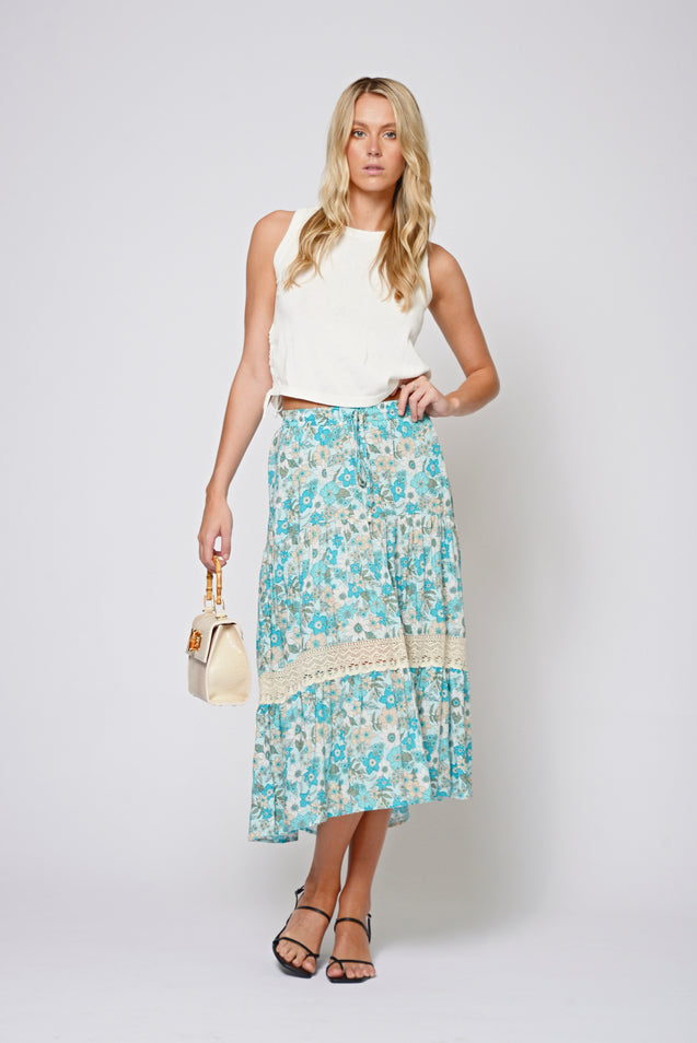 Zeela Skirt - TURQUOISE