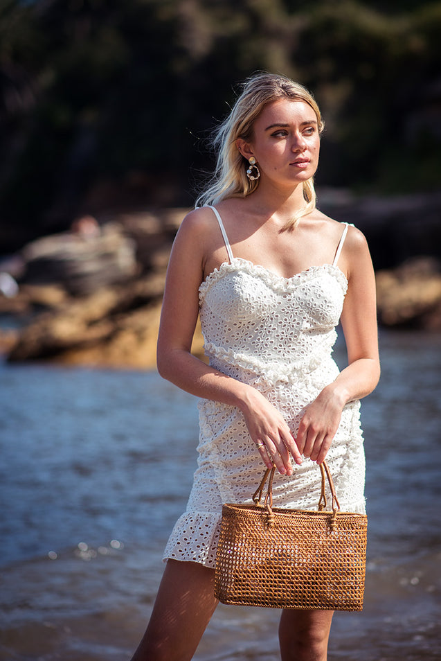 Ocean Princess Dress - STARK WHITE