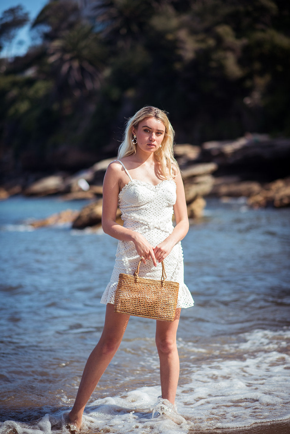 Ocean Princess Dress - STARK WHITE