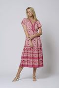 Molly Midi Dress - BERRY