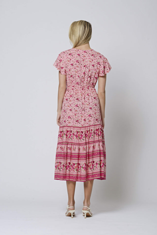 Molly Midi Dress - BERRY