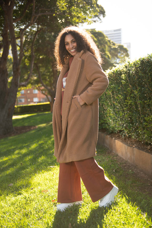 Teddy Coat - BROWN