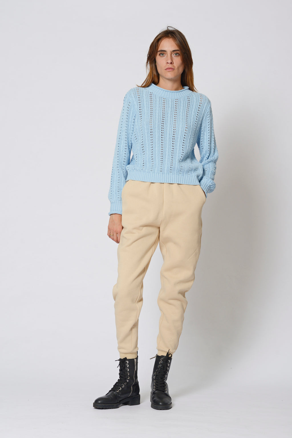 Sofia Knit Top - BLUE