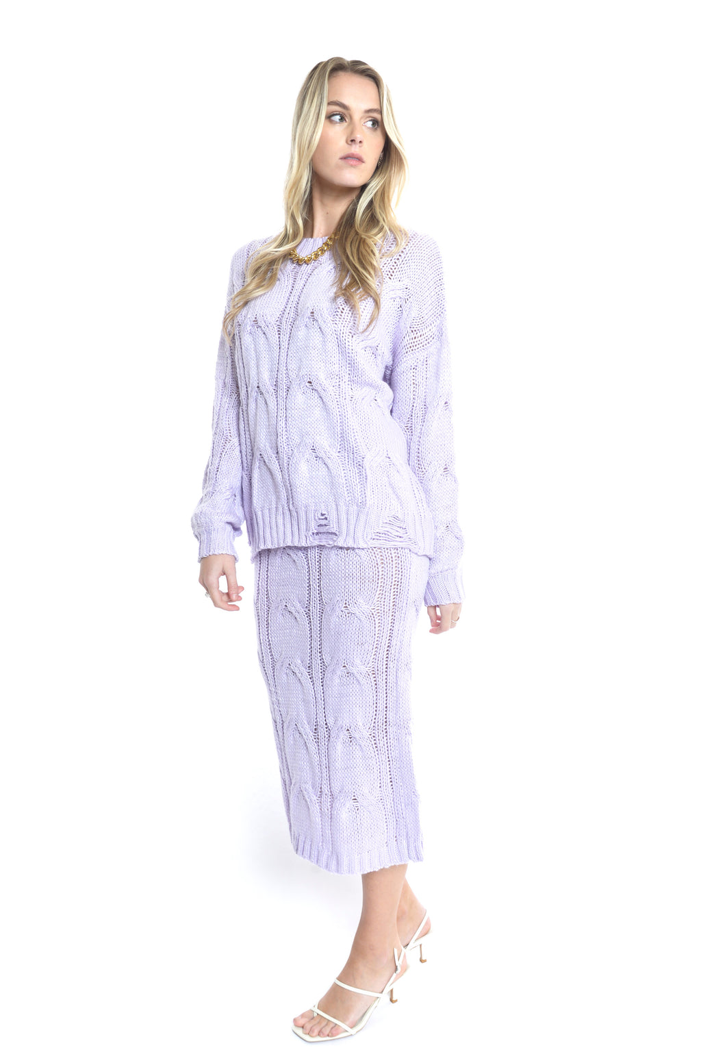 Folley Knit Skirt - LILAC