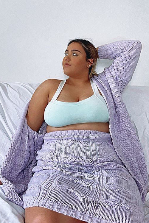 Crystal Heart Cardi - LILAC