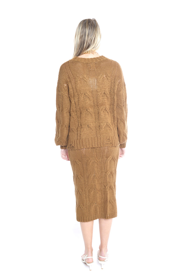 Folley Knit Jumper - BROWN