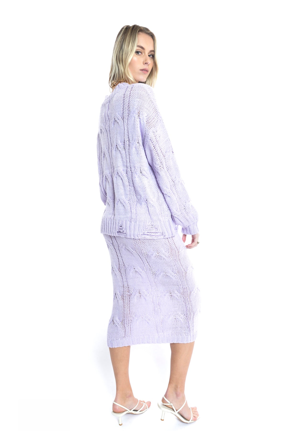 Folley Knit Skirt - LILAC