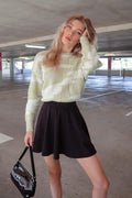 Cocoon Zebra Knit Sweater - MINT