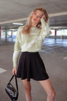 Cocoon Zebra Knit Sweater - MINT