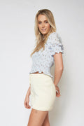 Darling Blouse - BLUE FLORAL