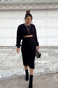 Folley Knit Skirt - BLACK