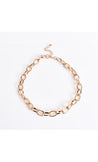 Rounded Link Chain Necklace - GOLD