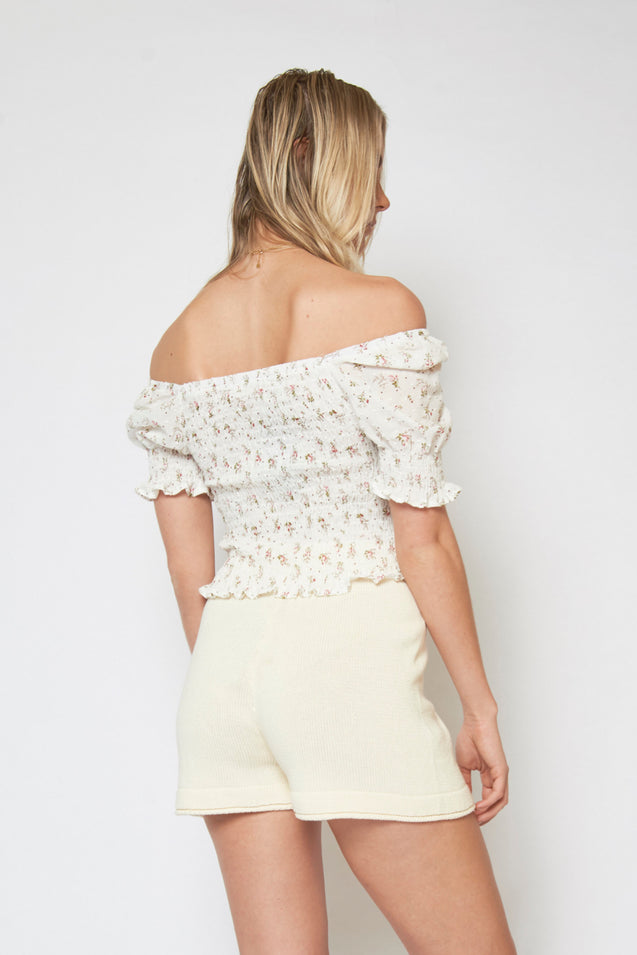 Darling Blouse - WHITE FLORAL