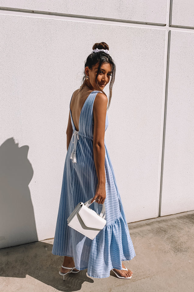 Day Light Maxi Dress - BLUE