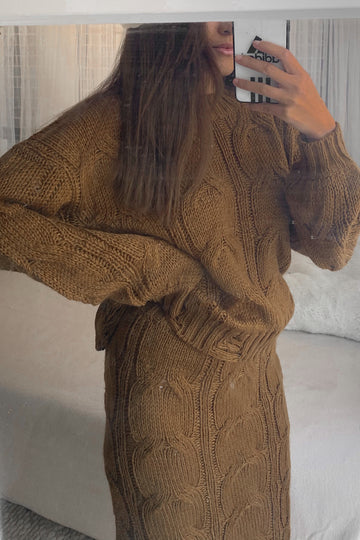 Folley Knit Jumper - BROWN