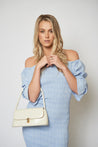 Vanessa Shirred Dress - BLUE