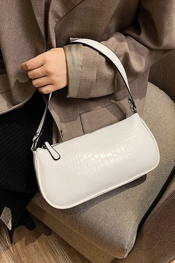 Jasmin Bag - CROC WHITE