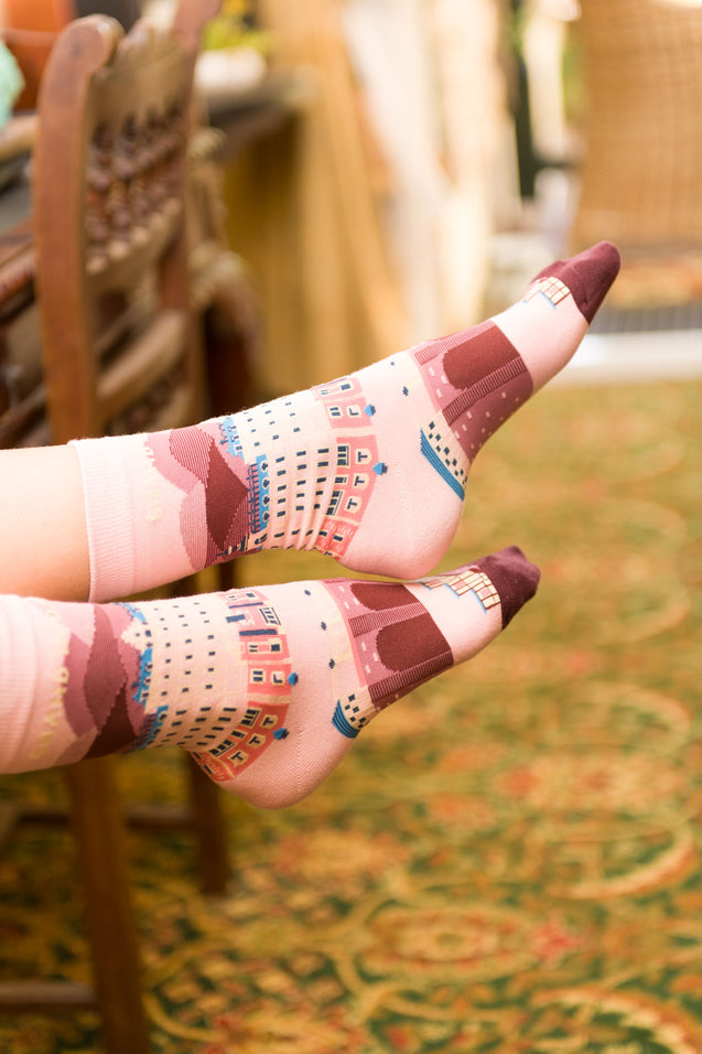 Grand Budapest Socks - PINK