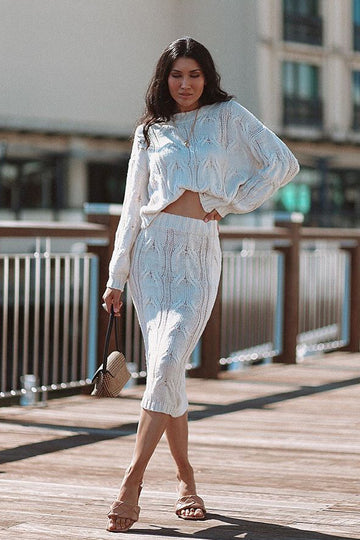 Folley Knit Skirt - CREAM
