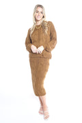 Folley Knit Skirt - BROWN