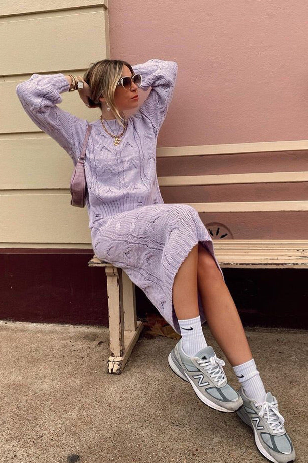 Folley Knit Skirt - LILAC