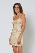 Gold Diggers Strap Dress - NUDE FLORAL