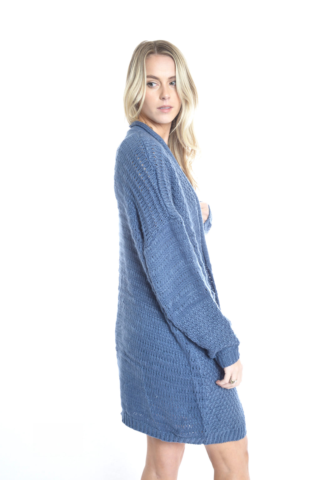 Crystal Heart Cardi - DENIM